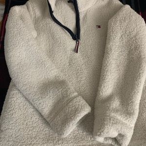 Winter white pullover fleece